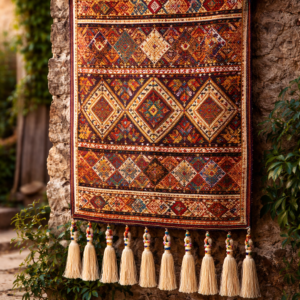 tapiz marroquí bordado a mano (marruecos)