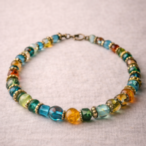 collar de cuentas de vidrio artesanal (marruecos)